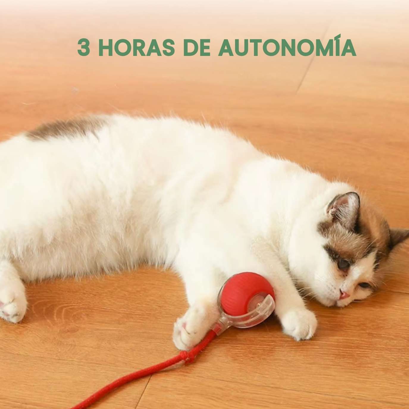 Pelota inteligente e interactiva para tu gato – Recargable por USB