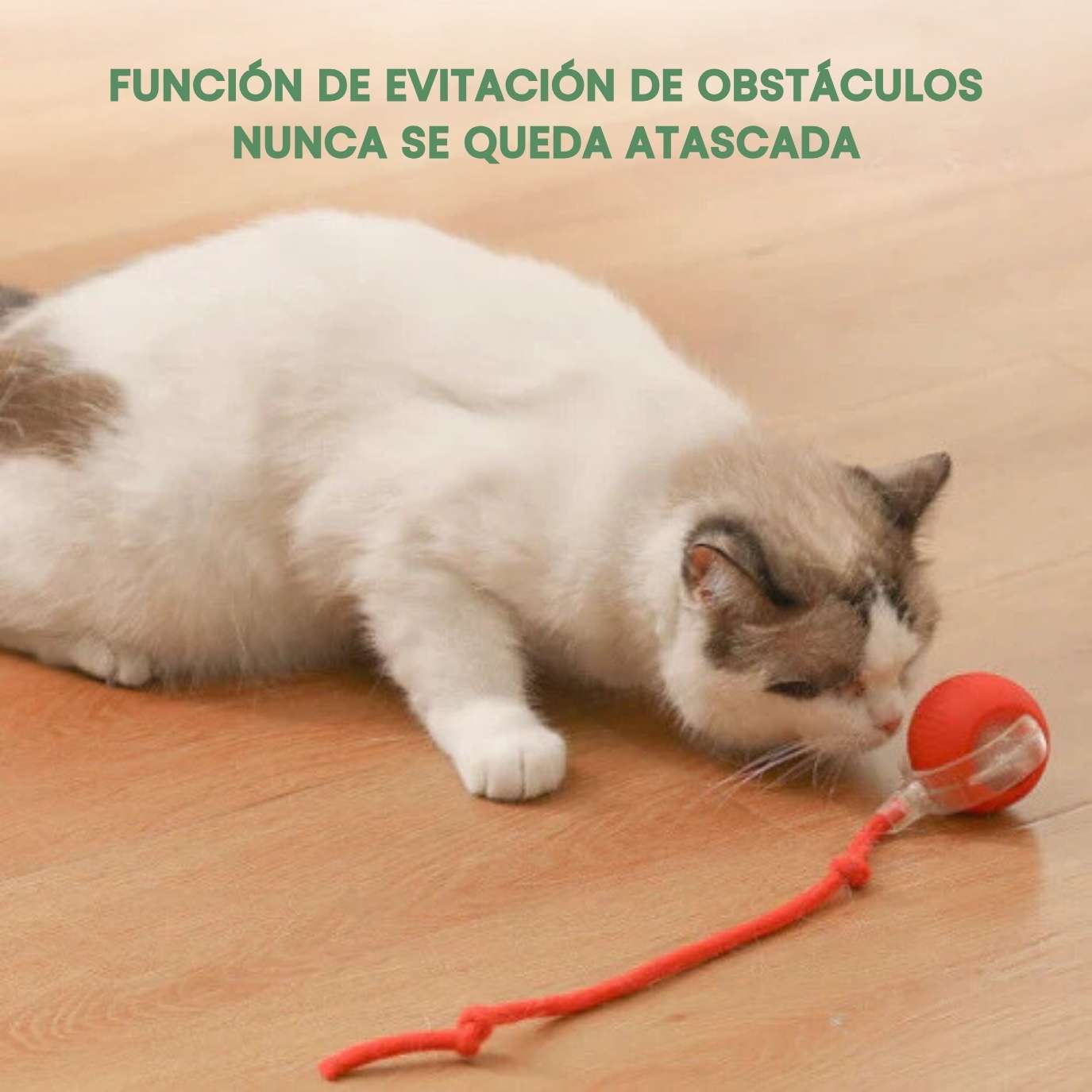 Pelota inteligente e interactiva para tu gato – Recargable por USB