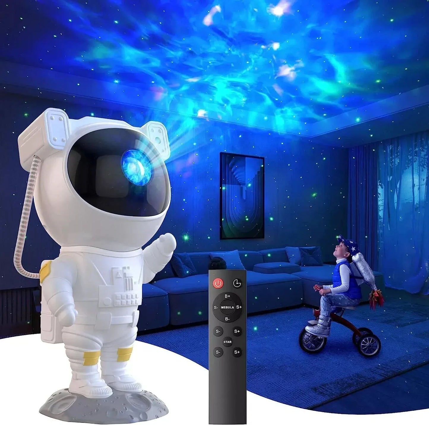 Proyector Astronauta Galáctico 3D